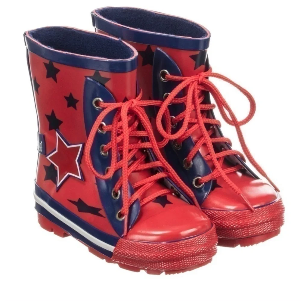 Blade & Rose Wellington lace up Rain Boots little kids size 5